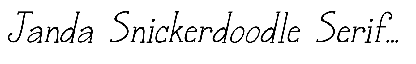 Janda Snickerdoodle Serif Italic